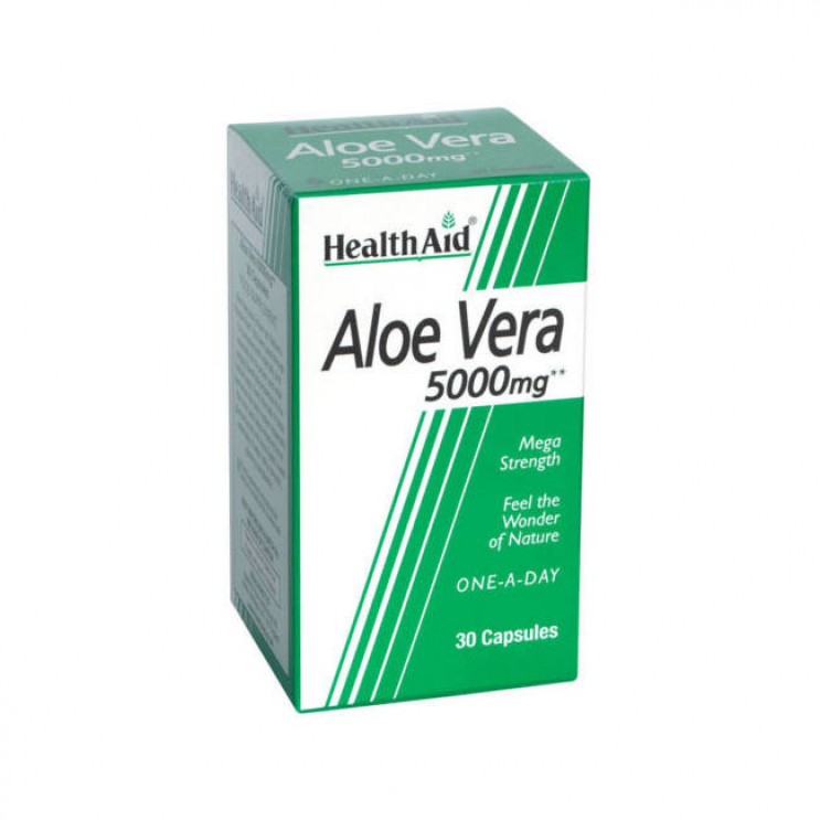 Health Aid Aloe Vera 5000mg 30caps |  Συμπλήρωμα Διατροφής με Αλόη Βέρα ΑΔΥΝΑΤΙΣΜΑ