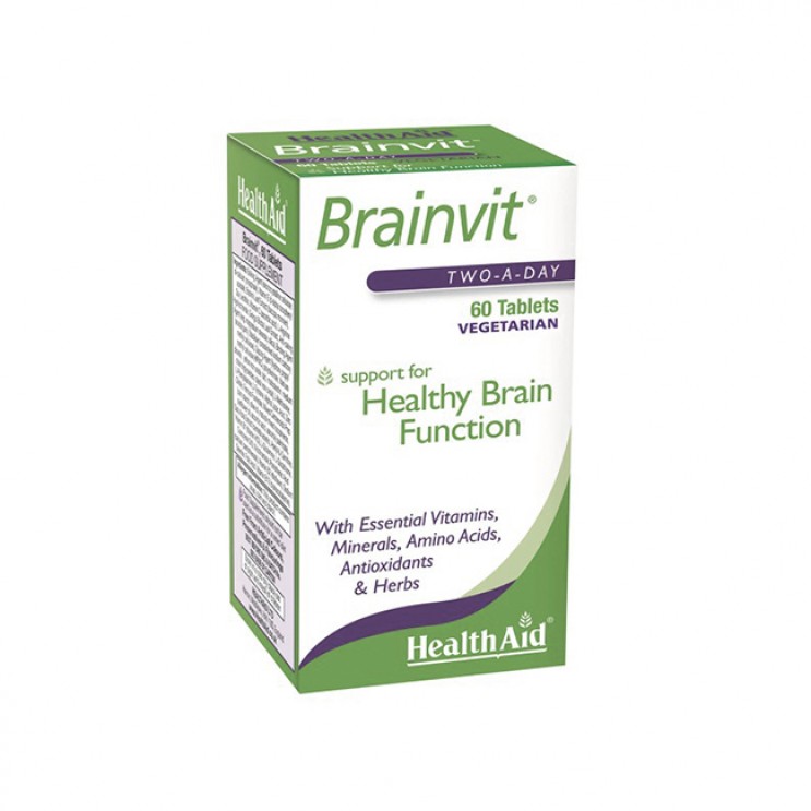 Health Aid Brainvit,60tabs | Συμπλήρωμα Διατροφής για την Ενίσχυση της Μνήμης ΦΑΡΜΑΚΕΙΟ