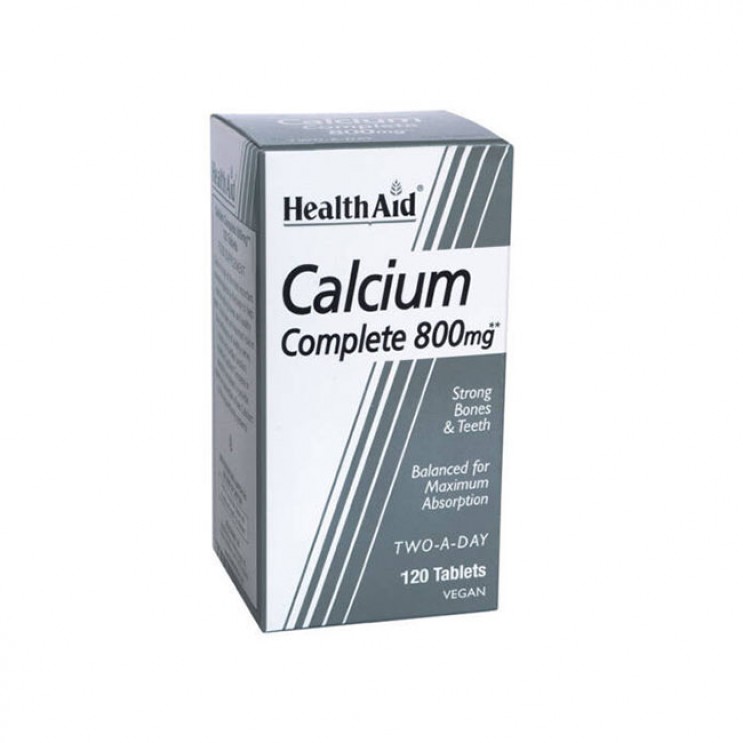 Health Aid Calcium Complete 800mg 120tabs | Συμπλήρωμα Διατροφής Ασβεστίου για Δυνατά Οστά και Δόντια  ΜΕΤΑΛΛΑ & ΙΧΝΟΣΤΟΙΧΕΙΑ