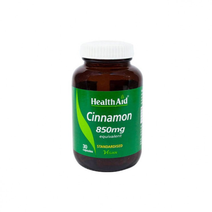 Health Aid Cinnamon 850mg 30caps |  Συμπλήρωμα Διατροφής με Κανέλα ΦΥΤΙΚΑ & ΒΟΤΑΝΑ