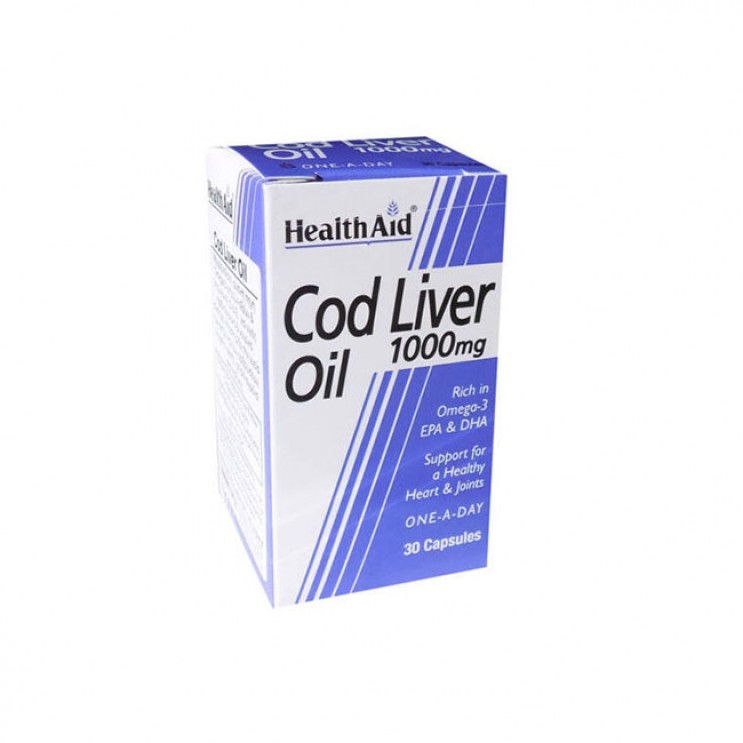 Health Aid Cod Liver Oil  30caps |  Συμπλήρωμα Διατροφής Μουρουνέλαιου ΦΑΡΜΑΚΕΙΟ
