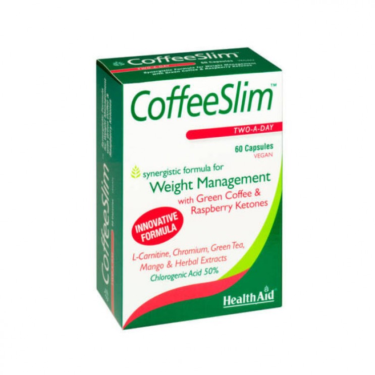 Health Aid Coffee Slim 60caps |  Συμπλήρωμα Διατροφής με Πράσινο Καφέ ΑΔΥΝΑΤΙΣΜΑ