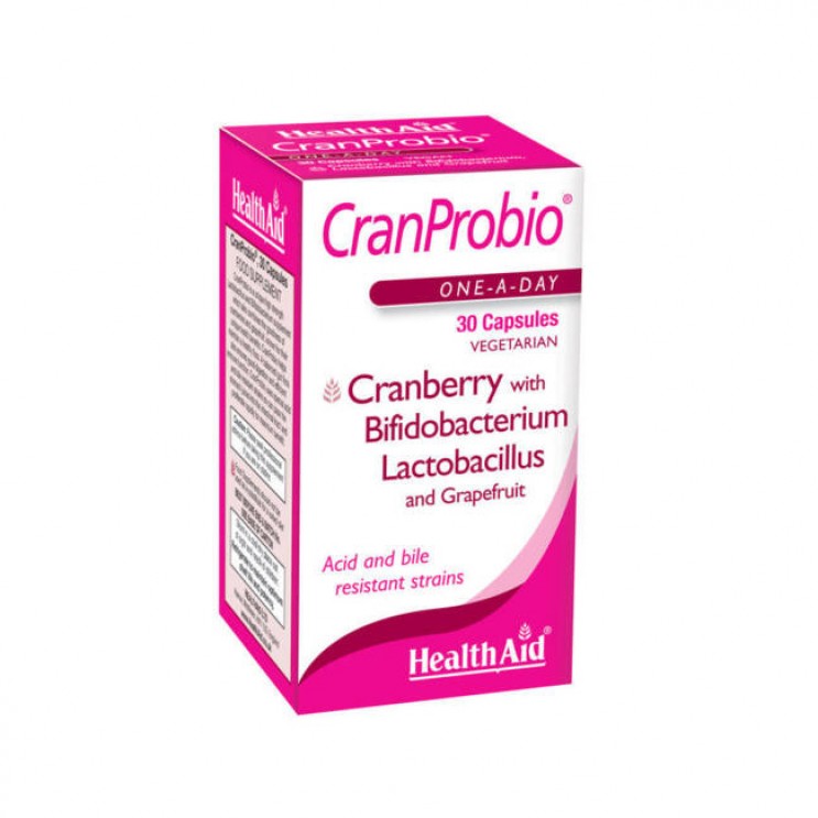 Health Aid CranProbio 30caps | Συμπλήρωμα Διατροφής με Κράνμπερι και Προβιοτικά για την Καλή Υγεία του Γυναικείου Ουροποιητικού Συστήματος ΔΗΜΟΦΙΛΕΣΤΕΡΑ