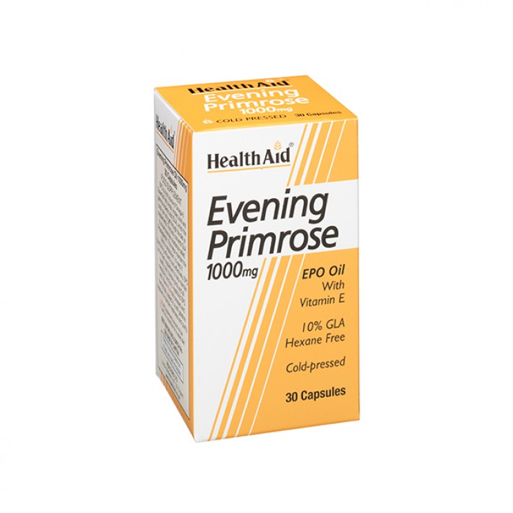 Health Aid Evening Primrose Oil 1000mg 30caps | Συμπλήρωμα Διατροφής με Έλαιο Νυχτολούλουδου  Omega΄s - Ιχθυέλαια