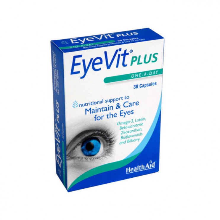 Health Aid EyeVit Plus, 30caps | Συμπλήρωμα Διατροφής για την Καλή Υγεία των Ματιών  ΦΑΡΜΑΚΕΙΟ