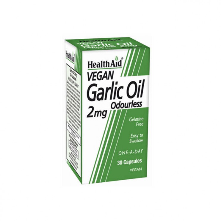 Health Aid Garlic Oil 2mg 30caps |  Συμπλήρωμα Διατροφής με Έλαιο Σκόρδου ΦΥΤΙΚΑ & ΒΟΤΑΝΑ