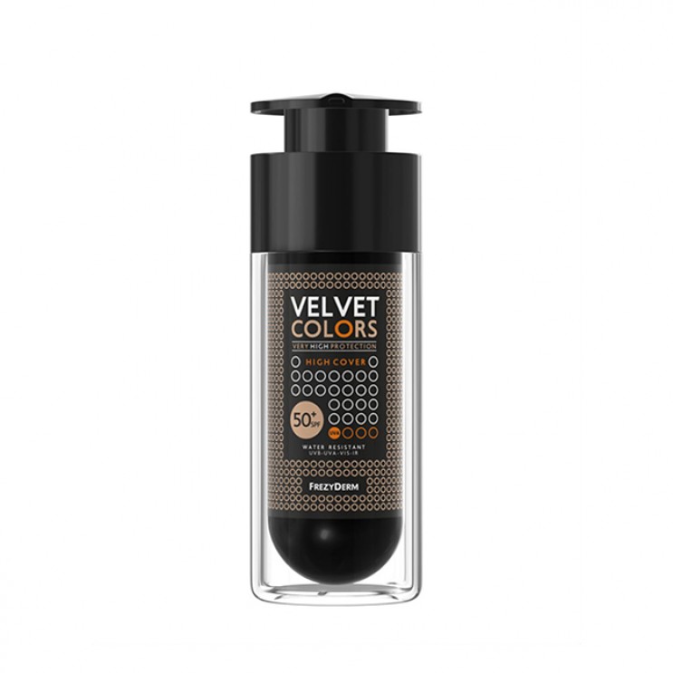 Frezyderm Velvet Colors High Cover Spf 50+ , 30ml | Ματ Καλυπτικό Foundation Υψηλής Προστασίας