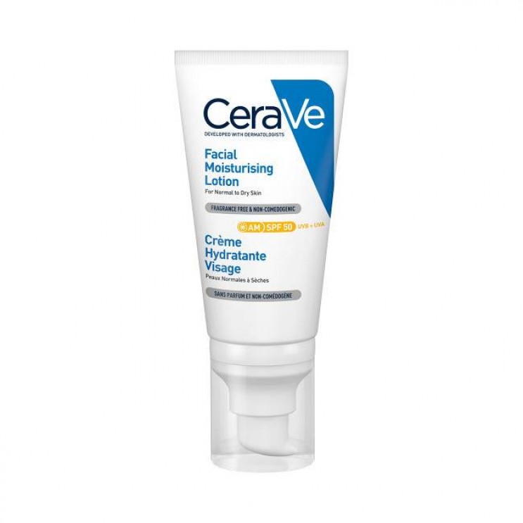 CeraVe Facial Moisturising AM Lotion SPF50 52ml | Ενυδατική Κρέμα Προσώπου με Δείκτη Προστασίας SPF50