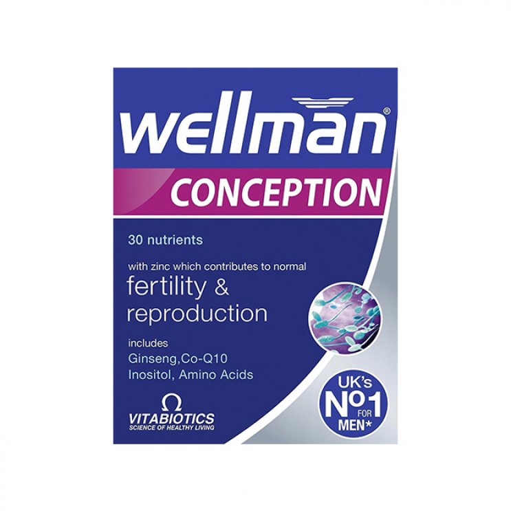 Vitabiotics Wellman Conception Fertility & Reproduction 30tabs | Συμπλήρωμα για την Καλή Ανδρική Αναπαραγωγική Υγεία  ΔΗΜΟΦΙΛΕΣΤΕΡΑ