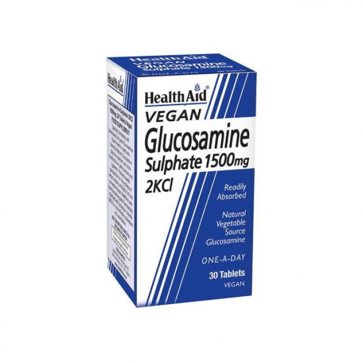 Health Aid Glucosamine 1500mg Sulphate Vegan 30tabs | Γλυκοσαμίνη Βραδείας Αποδέσμευση  ΔΗΜΟΦΙΛΕΣΤΕΡΑ