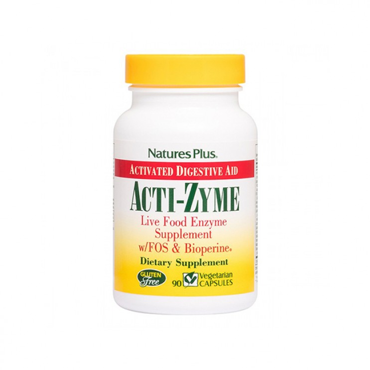 Nature's Plus Acti-Ζyme 90 vcaps | Φόρμουλα Πεπτικών Ενζύμων ΦΑΡΜΑΚΕΙΟ