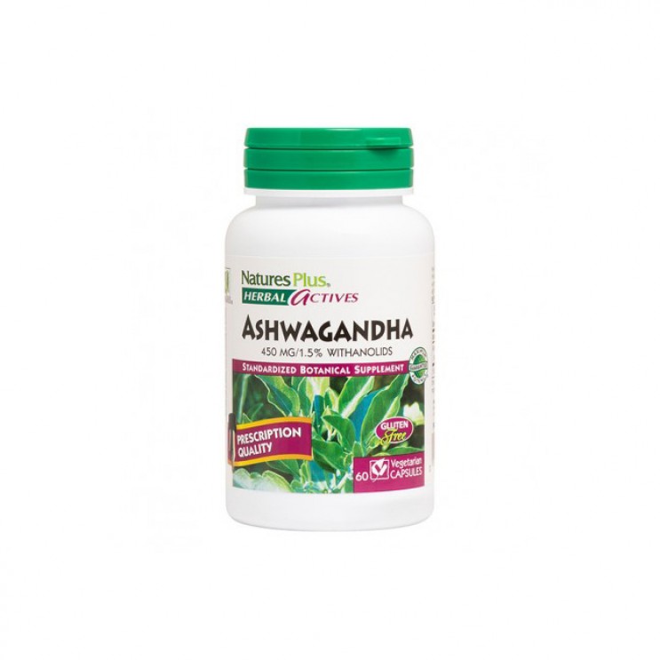 Nature's Plus Ashwagandha 450mg 60veg.caps | Συμπλήρωμα Διατροφής για Τόνωση & Ενίσχυση Ανοσοποιητικού  ΔΗΜΟΦΙΛΕΣΤΕΡΑ