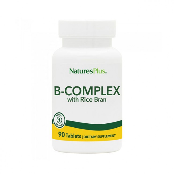 Nature's Plus B-Complex with Rice Bran 90tabs |  Συμπλήρωμα Διατροφής με Σύμπλεγμα Βιταμινών B