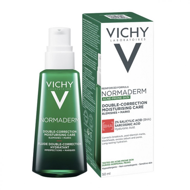 Vichy Normaderm Double Correction Daily Care50ml | Ενυδατική Κρέμα Προσώπου για Ακμή ΦΡΟΝΤΙΔΑ ΠΡΟΣΩΠΟΥ