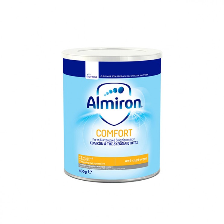 Nutricia Almiron Comfort 400gr | Βρεφικό Γάλα σε Σκόνη από τη Γέννηση 0m+ Κατά των Κολικών & της Δυσκοιλιότητας 