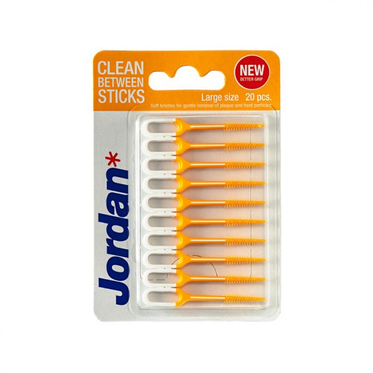 Jordan Clean Between Sticks Large  20τμχ | Μεσοδόντιες Οδοντογλυφίδες Πορτοκαλί   ΣΤΟΜΑΤΙΚΗ ΥΓΙΕΙΝΗ