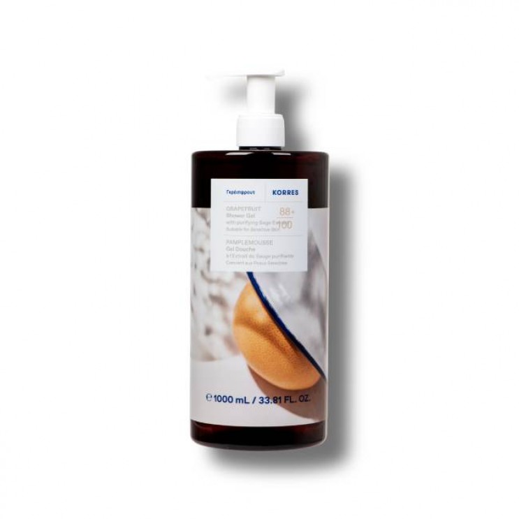 Korres Body Cleanser Grapefruit Sunrise 1lt | Αφρόλουτρο με Άρωμα Γκρέιπφρουτ