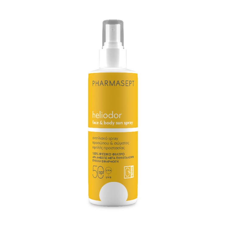 Pharmasept Heliodor Face & Body Sun Spray SPF50 165g | Αντηλιακό Σπρέι Προσώπου & Σώματος 
