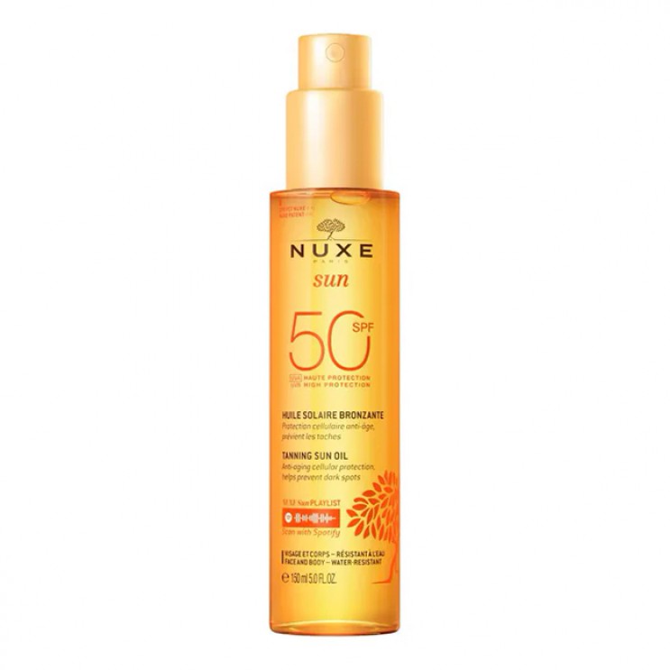 Nuxe Sun Tanning Oil SPF50 Face and Body 150ml | Αντηλιακό Λάδι Μαυρίσματος