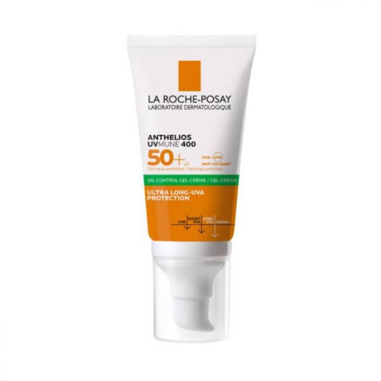 La Roche Posay Anthelios UVMUNE 400 Oil Control Gel Cream SPF50+ 50ml |  Αντηλιακή Κρέμα Προσώπου για Ματ Αποτέλεσμα ΦΡΟΝΤΙΔΑ ΠΡΟΣΩΠΟΥ