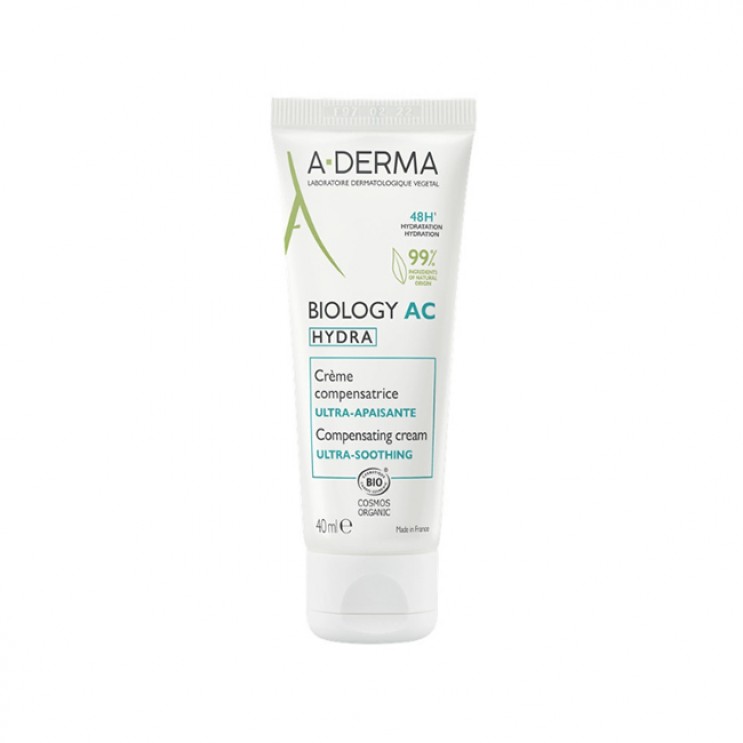 A-Derma Biology AC Hydra 40ml | Αντισταθμιστική Καταπραϋντική Κρέμα για Δέρματα με Τάση Ακμής