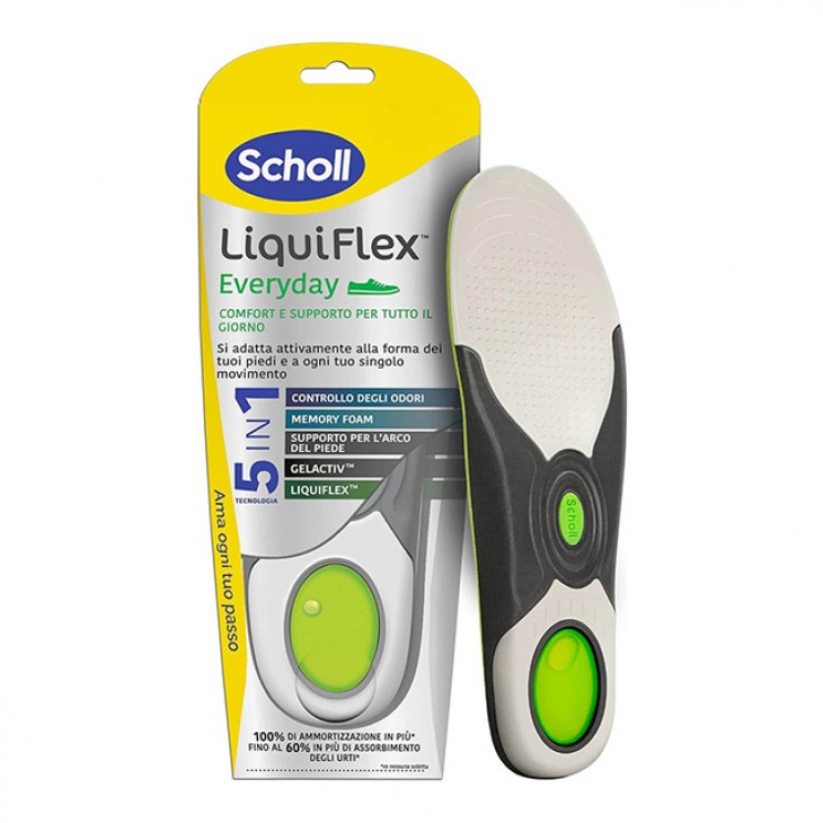 Scholl LiquiFlex Everyday No.L 2τμχ | Ανατομικοί Πάτοι Παπουτσιών 5-σε-1 Τεχνολογία, Μέγεθος 42-47