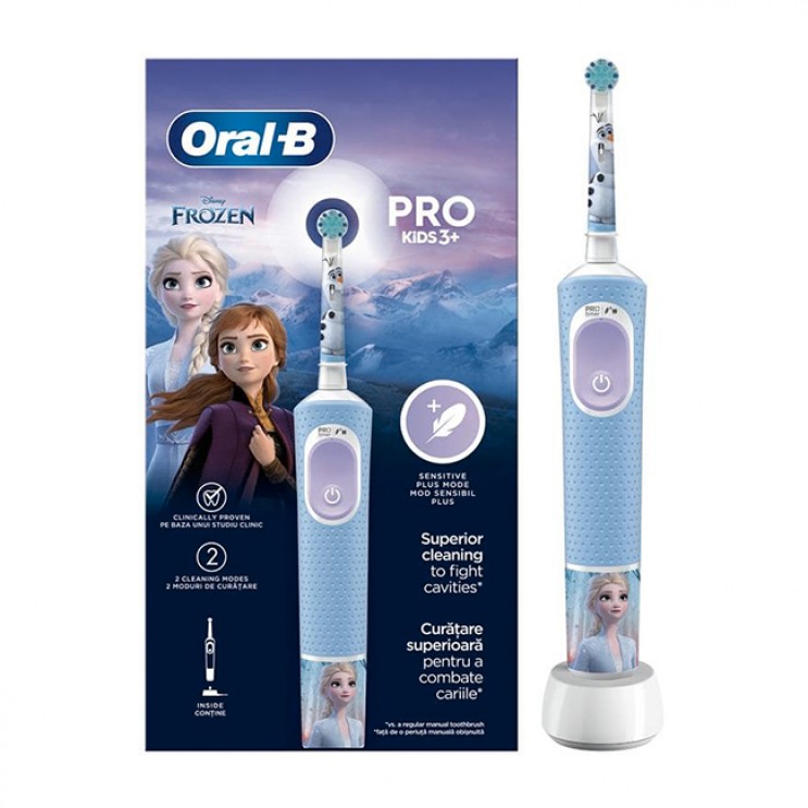 Oral-B Pro Kids 3+ Frozen ,1τμχ | Παιδική Ηλεκτρική Οδοντόβουρτσα για παιδιά 3+ ΣΤΟΜΑΤΙΚΗ ΥΓΙΕΙΝΗ