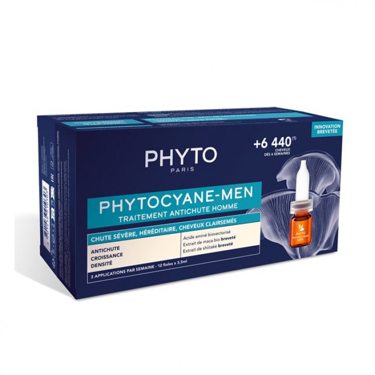 Phyto Phyto Phytocyane Progressive Men 12x3.5ml | Θεραπεία για την Προοδευτική Τριχόπτωση των Ανδρών
