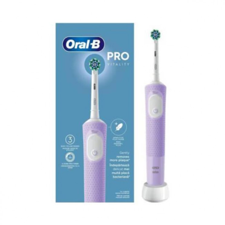 Oral-B Vitality Pro Lilac Mist 1τμχ | Επαναφορτιζόμενη Ηλεκτρική Οδοντόβουρτσα σε Λιλά Χρώμα