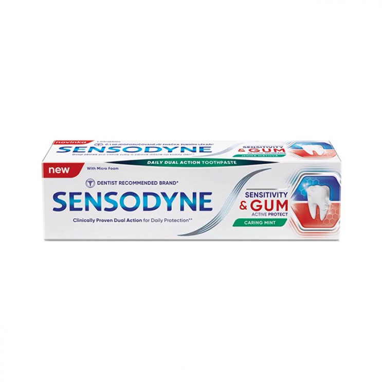 Sensodyne Sensitivity & Gum Caring Mint Toothpaste 75ml | Οδοντόκρεμα για τα Ευαίσθητα Δόντια & Ούλα που Αιμορραγούν με Γεύση Μέντα ΣΤΟΜΑΤΙΚΗ ΥΓΙΕΙΝΗ