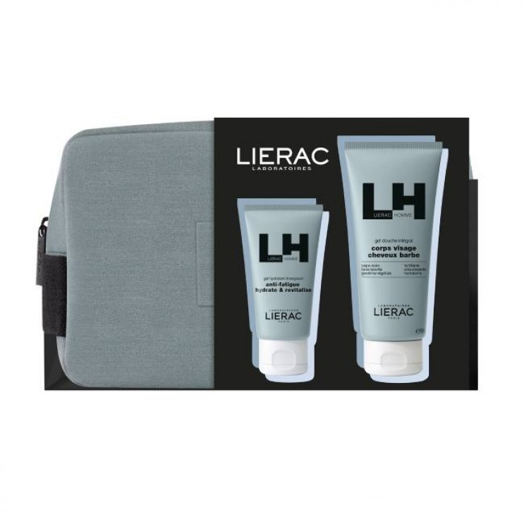 Lierac Homme Energizing Moisturizing Gel  Ανδρικό Ενυδατικό Gel για Tόνωση κατά της Κούρασης 50ml & Homme Gel Douche Integral Τζελ Καθαρισμού για Σώμα, Πρόσωπο, Μαλλιά & Γένια 200ml