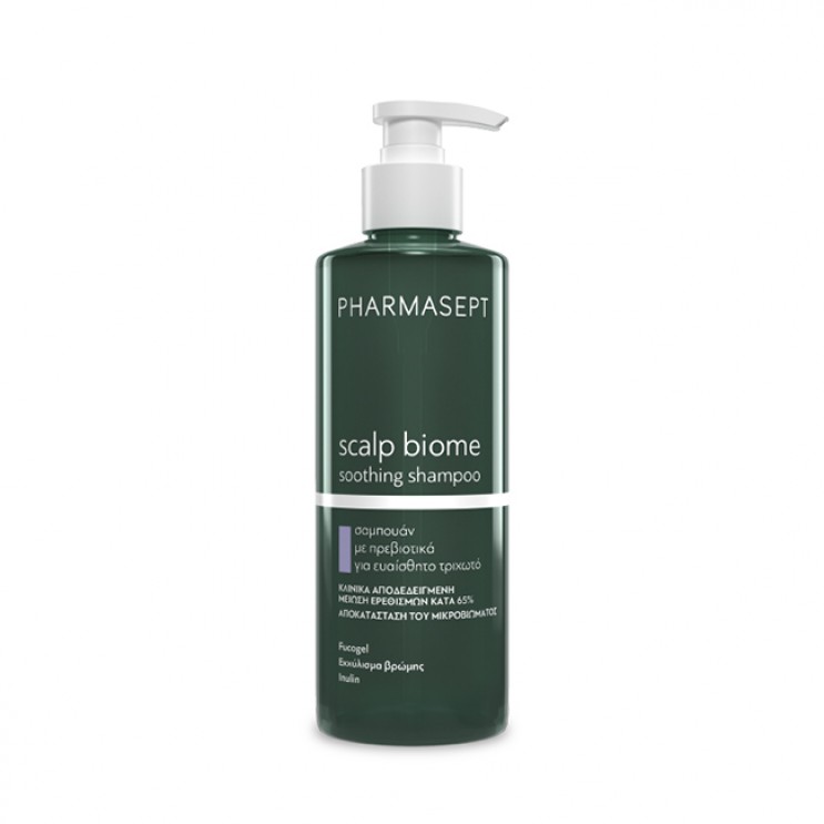 Pharmasept Scalp Biome Soothing Shampoo 400ml | Σαμπουάν με Πρεβιοτικά για Ευαίσθητο Τριχωτό