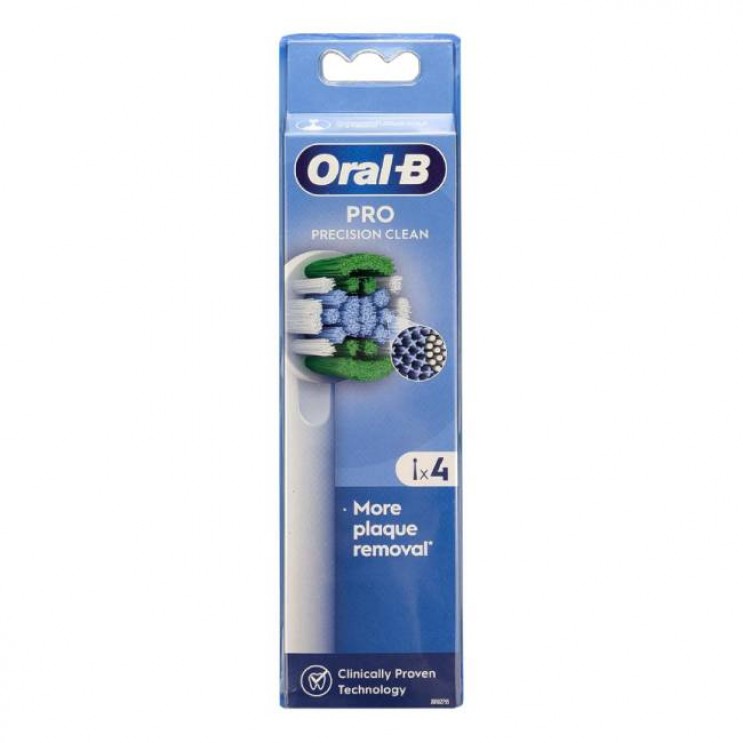 Oral-B Precision Clean CleanMaximiser Brush Heads 4τμχ | Ανταλλακτικές Κεφαλές για Ηλεκτρική Οδοντόβουρτσα 