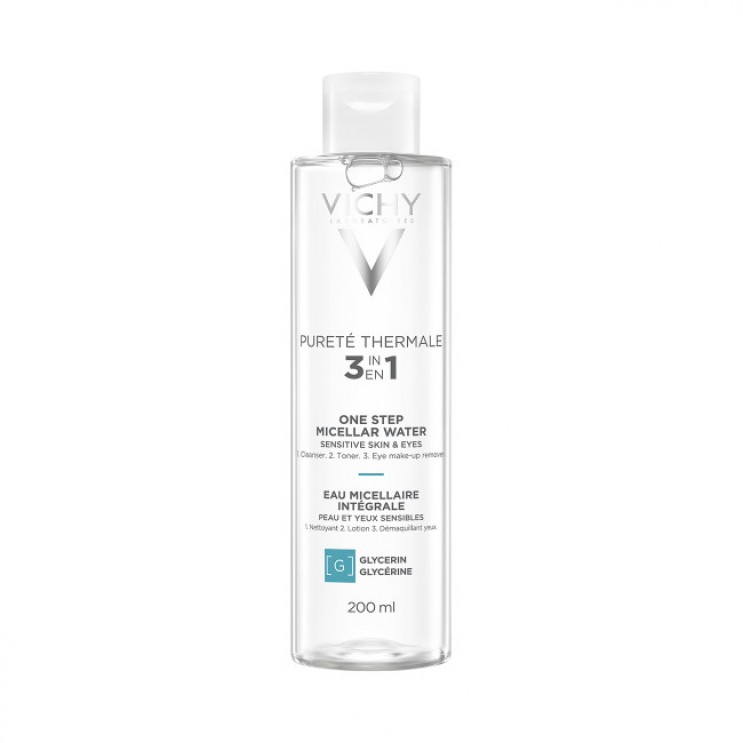 Vichy Purete Thermale Mineral Micellar Water 3σε1 200ml | Καθαριστικό Νερό Ντεμακιγιάζ για Ευαίσθητη Επιδερμίδα