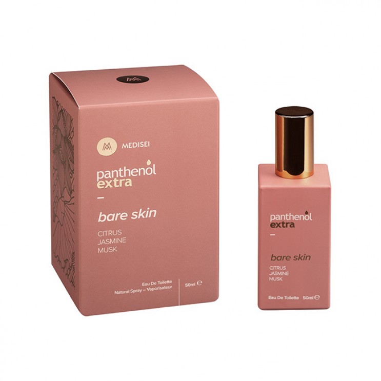 Medisei Panthenol Extra Bare Skin Eau de Toilette 50ml | Γυναικείο Απαλό  Άρωμα με Ξυλώδεις και Φλοράλ Νότες