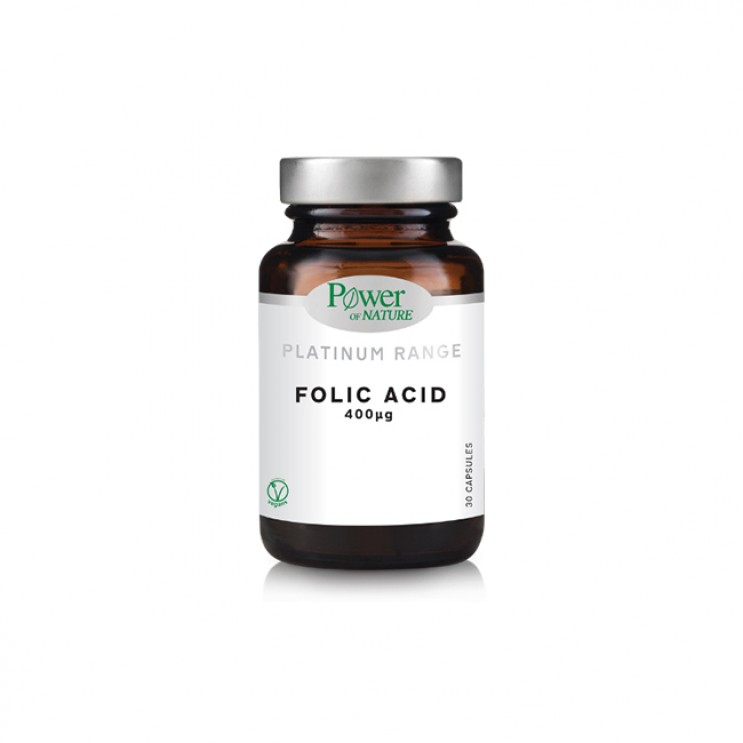 Power Health Platinum Range Folic Acid 400mg 30caps | Συμπλήρωμα Διατροφής με Φολικό Οξύ