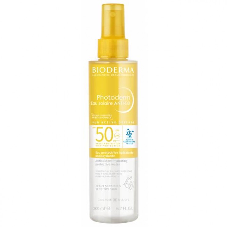 Bioderma Photoderm Eau Solaire ANTI-OX SPF50 200ml | Αντιοξειδωτικό Ενυδατικό Αντηλιακό Νερό