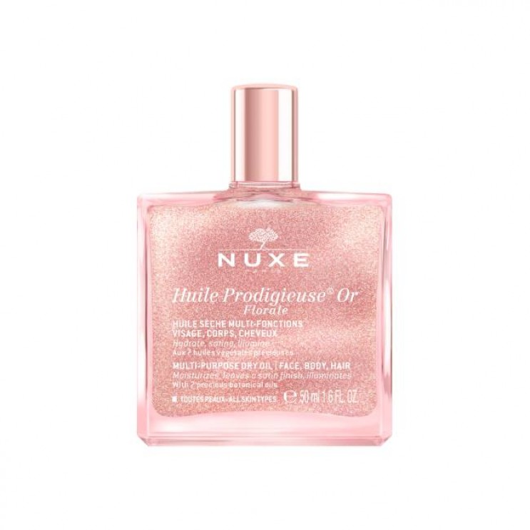 Nuxe Huile Prodigieuse Floral Or Multi-purpose Dry Oil 50ml | Ιριδίζον Ροζ-Χρυσό Ξηρό Λάδι για Πρόσωπο-Σώμα-Μαλλιά