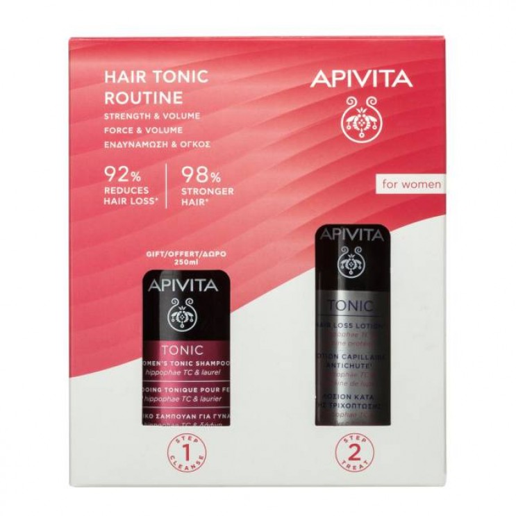 Apivita Tonic Hair Loss Lotion, Λοσιόν κατά της Τριχόπτωσης, 150ml & Δώρο Apivita Women's Tonic Shampoo Τονωτικό Σαμπουάν για Γυναίκες 250ml ΦΡΟΝΤΙΔΑ ΜΑΛΛΙΩΝ