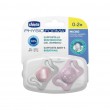 Chicco Physio Forma Micro Pink 0-2m, 2τμχ | Πιπίλα Σιλικόνης Ροζ από 0-2 μηνών