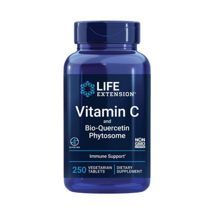 Life Extension Vitamin C & Bio-Quercetin Phytosome 1000mg, 250 Δισκία | Βιταμίνη C Φυτοσωμιακή Βιο-Κερσετίνη  ΒΙΤΑΜΙΝΕΣ