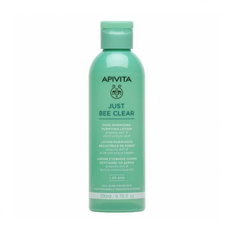 Apivita Just Bee Clear Purifying Lotion 200ml | Λοσιόν Προσώπου για Σύσφιξη Πόρων 
