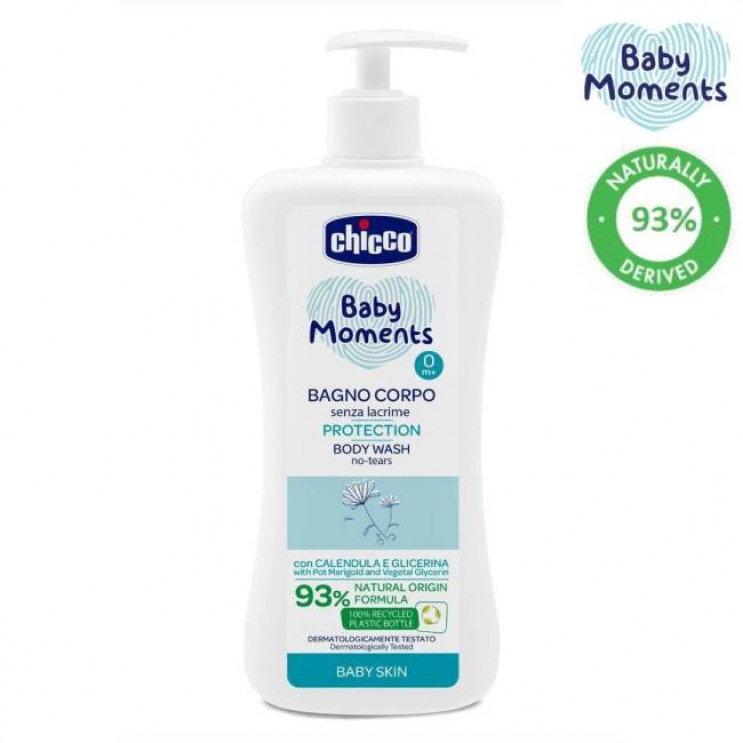 Chicco Baby Moments Protection Body Wash 500ml | Βρεφικό Αφρόλουτρο 0M + 
