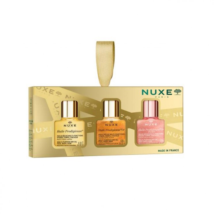 Nuxe Huile Prodigieuse Πολυχρηστικό Ξηρό Λάδι 10ml, Huile Prodigieuse Or Ιριδίζον Πολυχρηστικό Ξηρό Λάδι 10ml & Huile Prodigieuse Floral Or Ιριδίζον Ροζ-Χρυσό Ξηρό Λάδι 10ml