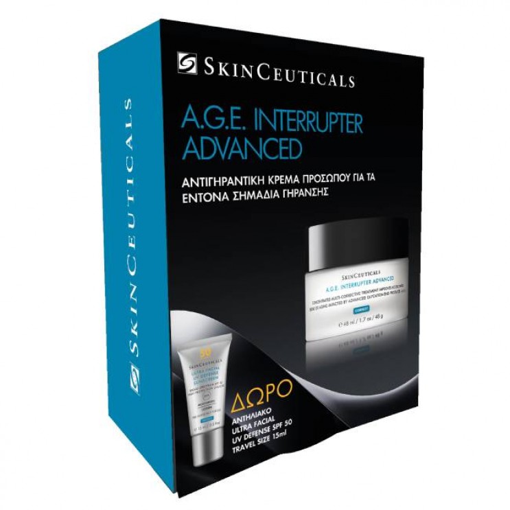 SkinCeuticals A.G.E. Interrupter Advanced Κρέμα Προσώπου για την Ώριμη Επιδερμίδα 48ml & Δώρο Ultra Facial UV Defence SPF50+ Aντηλιακή Προστασία Προσώπου Travel Size 15ml 