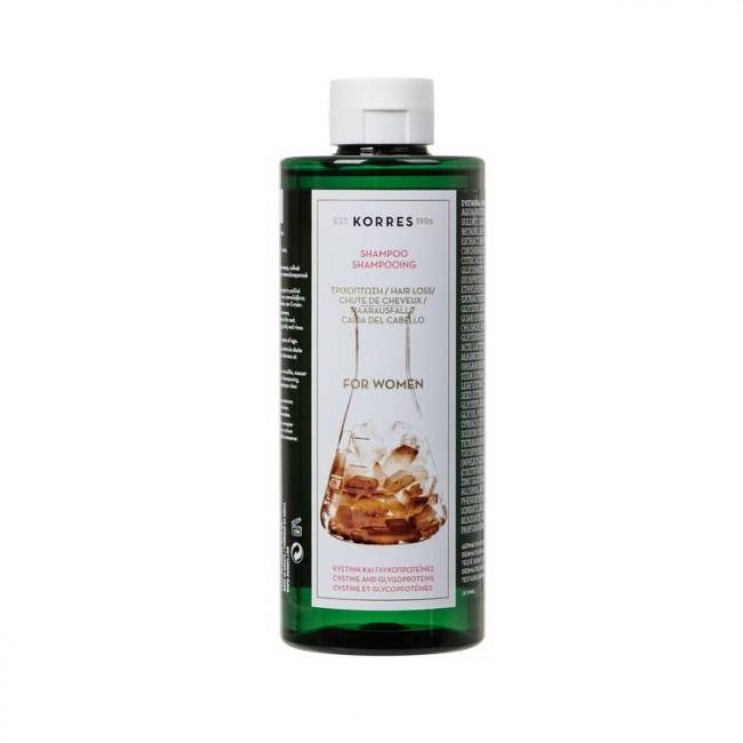 Korres Shampoo For Women Cystine & Glycoproteins 400ml | Σαμπουάν Γυναικείο κατά της Τριχόπτωσης με Κυστίνη & Γλυκοπρωτεΐνες 