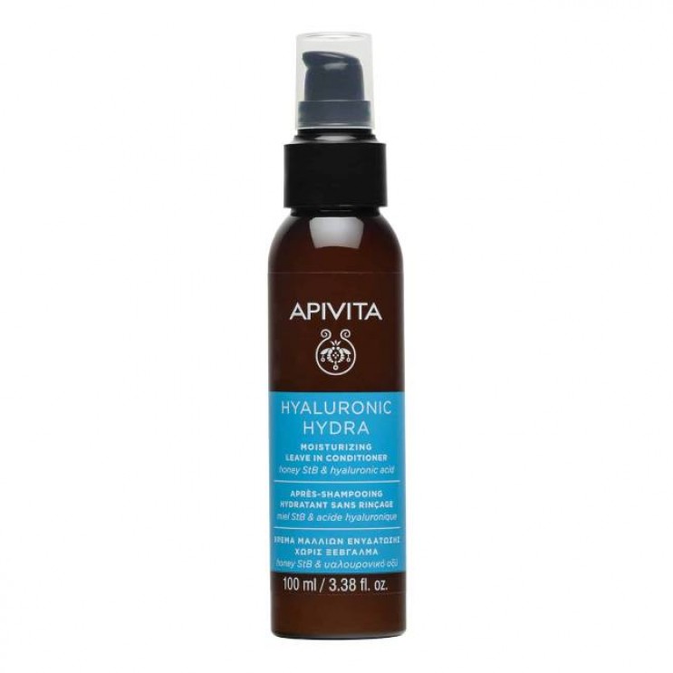 Apivita Hyaluronic Hydra Leave In Conditioner 100ml | Κρέμα Μαλλιών για Ενυδάτωση χωρίς Ξέβγαλμα με Μέλι & Υαλουρονικό Οξύ 