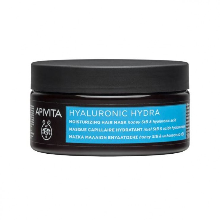 Apivita Hyaluronic Hydra Moisturizing Hair Mask 200ml |  Μάσκα Μαλλιών Ενυδάτωσης με Μέλι & Υαλουρονικό Οξύ