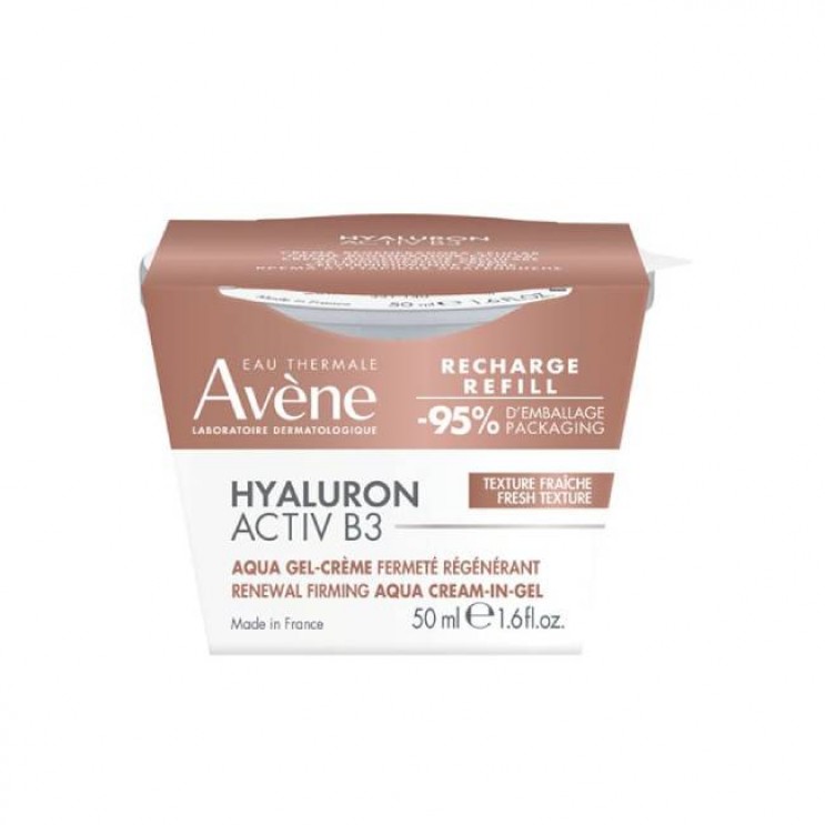 Avène Hyaluron Activ B3 Aqua Gel Creme Jour Eco Refill 50ml | Κρέμα-Τζελ Ημέρας για Κυτταρική Ανανέωση με Νιασιναμίδη & Υαλουρονικό Οξύ Ελαφριάς Υφής, Ανταλλακτικό