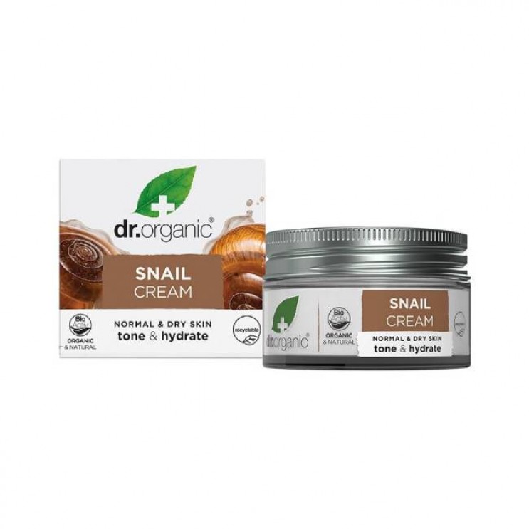 Dr. Organic Snail Gel Face Cream 50ml | Ενυδατική & Αντιγηραντική Κρέμα Προσώπου με Έκκριμα Σαλιγκαριού